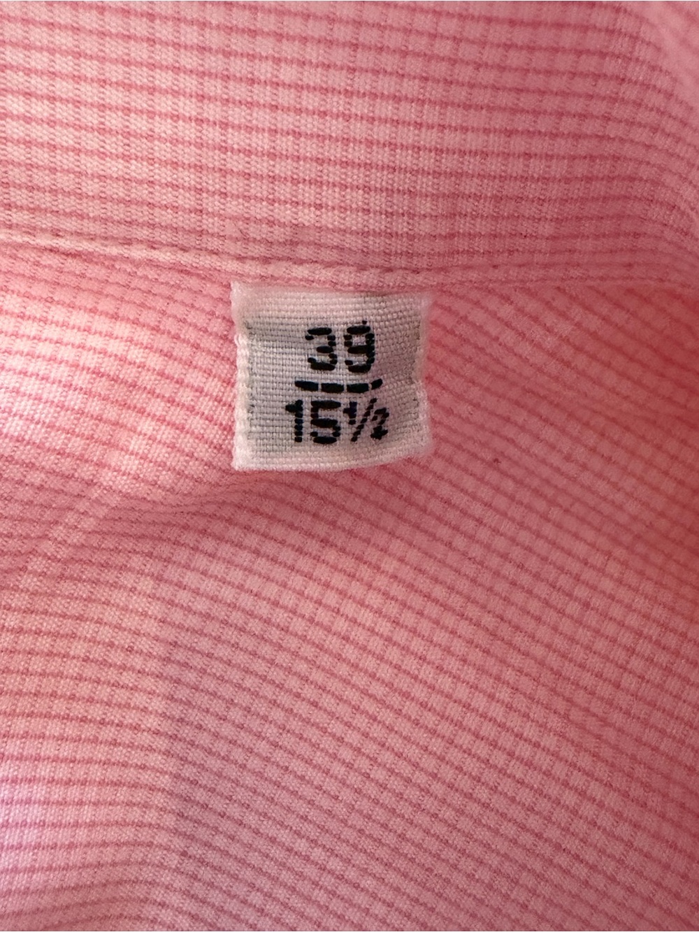 Charvet Dress Shirt, French Cuffs , Split Hem, Light Pink Check, MenM(39)15.5 - Picture 10 of 15